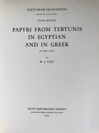 Papyri from Tebtunis in Egyptian and in Greek[newline]M4688a-01.jpg