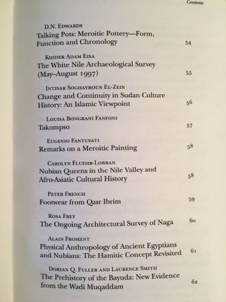 Abstracts of Papers. Ninth International Conference of Nubian Studies, Museum of Fine Arts, Boston August 21-26, 1998[newline]M4706-04.jpg