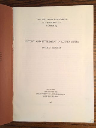 History and Settlement in Lower Nubia