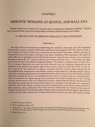Excavations Between Abu Simbel and the Sudan Frontier, Part 8: Meroitic Remains From Qustul Cemetery Q, Ballana Cemetery B, and a Ballana Settlement. 2 volumes: Text & Figures (complete set)[newline]M4719-05.jpg