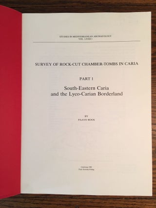 Survey of Rock-Cut Chamber-Tombs in Caria. Part 1: South-Eastern Caria and the Lyco-Carian Borderland.[newline]M4722-01.jpg