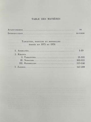 Recueil des inscriptions en linéaire A. Vol. 3: Tablettes, nodules et rondelles édités en 1975 et 1976.