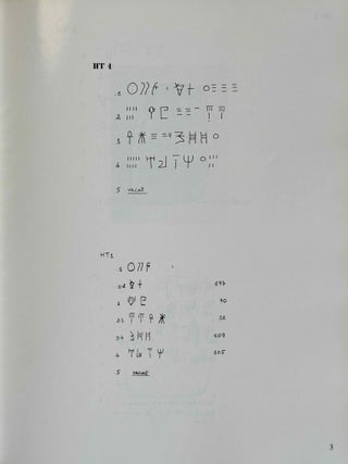 Recueil des inscriptions en lin&eacute;aire A. Vol. 1: Tablettes &eacute;dit&eacute;es avant 1970. Vol. 2: Nodules, Scell&eacute;s et Rondelles &eacute;dit&eacute;s avant 1970. Vol. 3: Tablettes, nodules et rondelles &eacute;dit&eacute;s en 1975 et 1976. Vol. 4: Autres Documents. Vol. 5: Addenda, Corrigenda, Concordances, Index et Planches des signes (complete set)[newline]M4767g-06.jpeg