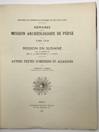 Mission en Susiane. Autres Textes Sumériens et Accadiens.[newline]M4775-02.jpeg