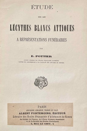 Etude sur les Lécythes blancs attiques à représentations funéraires