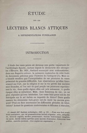 Etude sur les Lécythes blancs attiques à représentations funéraires