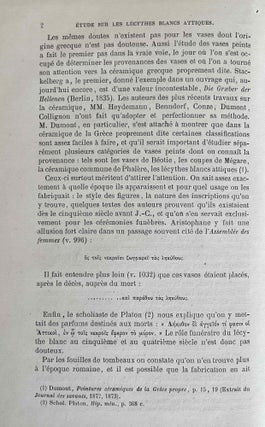 Etude sur les Lécythes blancs attiques à représentations funéraires