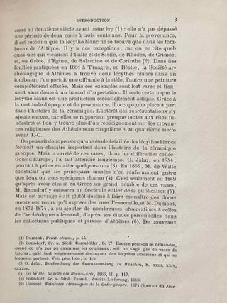 Etude sur les L&eacute;cythes blancs attiques &agrave; repr&eacute;sentations fun&eacute;raires
