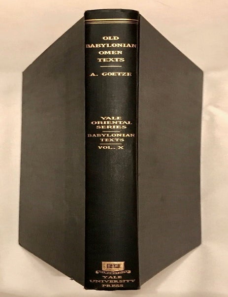Item #M4796 Old Babylonian Omen Texts. GOETZE Albrecht.[newline]M4796.jpg