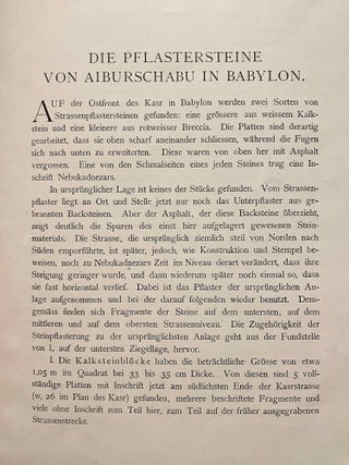 Die Pflastersteine von Aiburschabu in Babylon