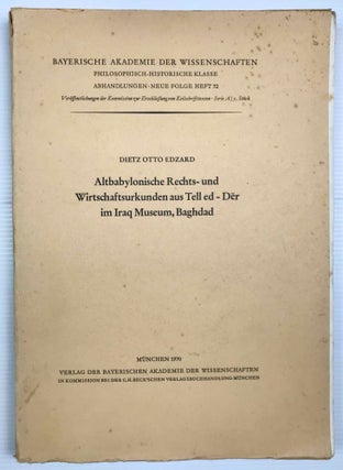 Item #M4815 Altbabylonische Rechts-und Wirtschaftsurkunden aus Tell ed-Der im Iraq Museum,...[newline]M4815.jpg