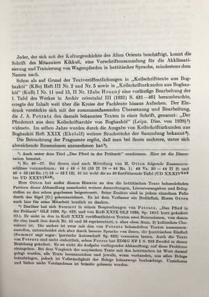 Bruchstücke einer Mittelassyrischen Vorschriftensammlung für die Akklimatisierung und Trainierung von Wagenpferden