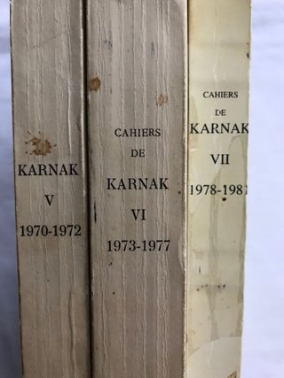 Item #M4863 Cahiers de Karnak. Volumes V, VI & VII. AAE - Journal - Set