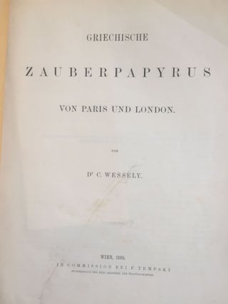 Griechische Zauberpapyrus von Paris und London