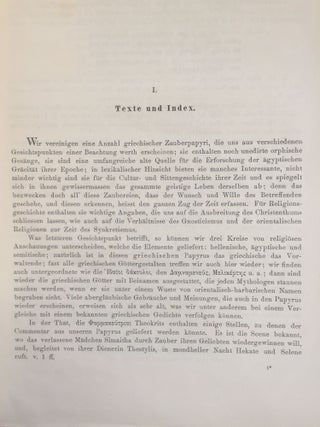 Griechische Zauberpapyrus von Paris und London