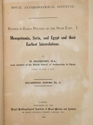 Studies in Early Pottery of the Near East: Volume I: Mesopotamia, Syria and Egypt and their Earliest Interrelations. Volume II: Asia, Europe and the Aegean, and their Earliest Interrelations (complete set)[newline]M4875a-03.jpg