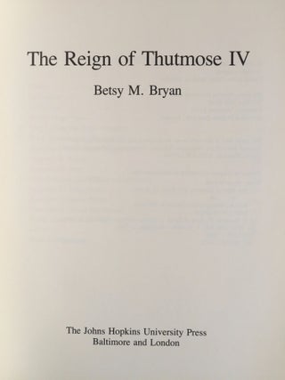 The reign of Thutmose IV