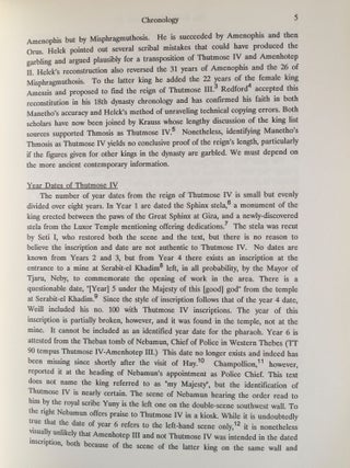 The reign of Thutmose IV