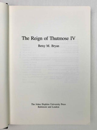 The reign of Thutmose IV