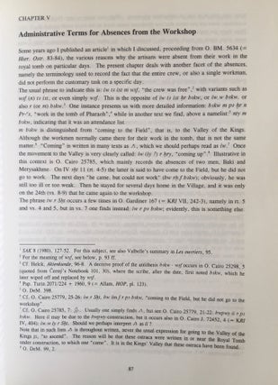 Village Varia. Ten Studies on the History and Administration of Deir el-Medîna.