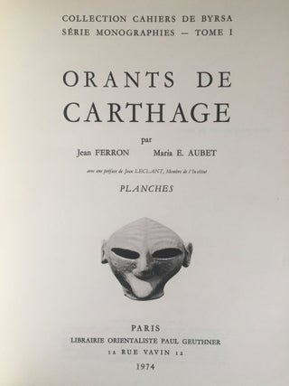 Orants de Carthage. Tome I: Texte. Tome II: Planches (complete set)[newline]M4898-21.jpg
