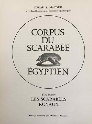 Corpus du scarabée égyptien. Tome I: Les scarabées royaux. Tome II: Analyse thématique (complete set)[newline]M4899d-02.jpg