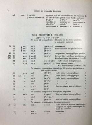 Corpus du scarabée égyptien. Tome I: Les scarabées royaux. Tome II: Analyse thématique (complete set)[newline]M4899d-08.jpeg