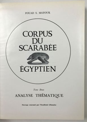 Corpus du scarabée égyptien. Tome I: Les scarabées royaux. Tome II: Analyse thématique (complete set)[newline]M4899d-14.jpeg