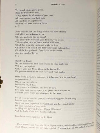 New Kingdom Amarna Period. The great Hymn to Aten.