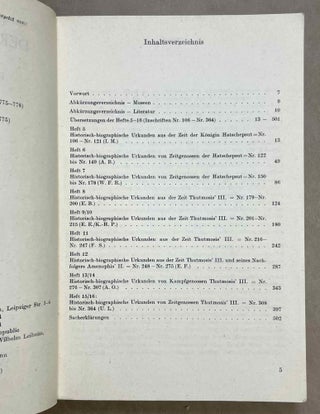 Urkunden (IV) (Urkunden des Ägyptischen Altertums IV. Abt.) der 18. Dynastie. Übersetzung zu den Heften 5-16.