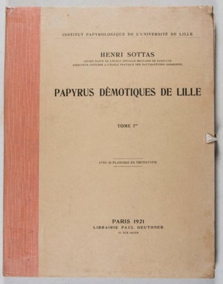 Item #M4944 Papyrus Démotiques de Lille. Tome 1er (all published). SOTTAS Henri[newline]M4944.jpg