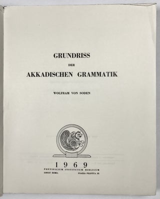Grundriss der Akkadischen Grammatik