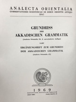 Grundriss der Akkadischen Grammatik