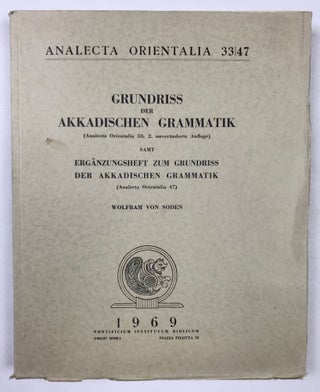 Item #M4965 Grundriss der Akkadischen Grammatik. SODEN Wolfram, von