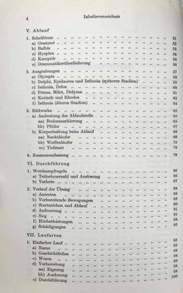 Die athletischen Leibesübungen der Griechen. II. Teil, I.Hälfte: Einzelne Sportarten. Lauf-, Sprung- und Wurfbewerbe