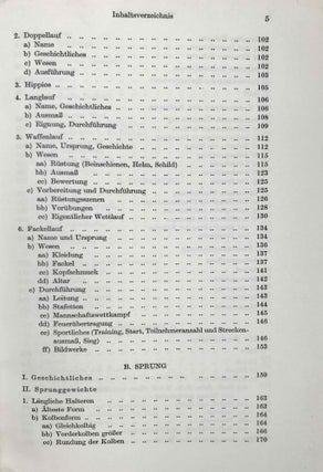 Die athletischen Leibesübungen der Griechen. II. Teil, I.Hälfte: Einzelne Sportarten. Lauf-, Sprung- und Wurfbewerbe
