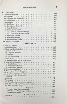 Die athletischen Leibesübungen der Griechen. II. Teil, I.Hälfte: Einzelne Sportarten. Lauf-, Sprung- und Wurfbewerbe