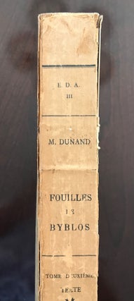 Item #M4983 Fouilles de Byblos. Tome II (**): 2e volume de texte. 1933-1938. DUNAND Maurice[newline]M4983.jpg