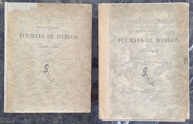 Item #M4983a Fouilles de Byblos. Tome 1er. 1926-1932. Texte + Atlas (complete set). DUNAND Maurice.[newline]M4983a.jpg
