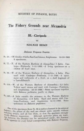 Notes and Memoirs – Nos. 8-12. The Fishery Grounds Near Alexandria.