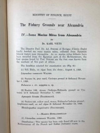 Notes and Memoirs – Nos. 8-12. The Fishery Grounds Near Alexandria.