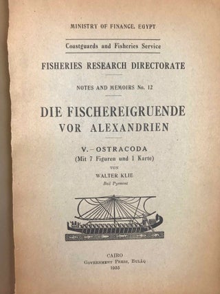 Notes and Memoirs – Nos. 8-12. The Fishery Grounds Near Alexandria.