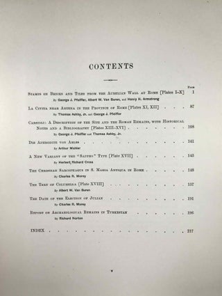 Supplementary Papers of the American School of Classical Studies in Rome. Volume I[newline]M4987-06.jpeg