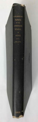 Item #M4987 Supplementary Papers of the American School of Classical Studies in Rome. Volume I....