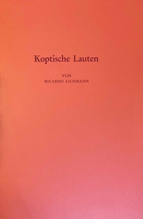 Item #M4991b Koptische Lauten. Eine musikarchäologische Untersuchung von sieben Langhalslauten...