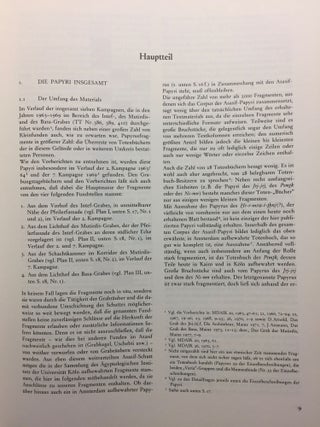 Grabung im Asasif 1963 - 1970. Band III: Die Papyrusfunde. Nach Vorarbeiten von Dino Bidoli.[newline]M4998-04.jpg