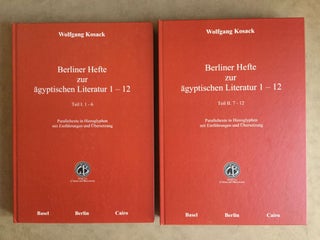 Item #M5011 Berliner Hefte zur ägyptischen Literatur. Teil I: 1-6. Teil II: 7-12 (complete set)....[newline]M5011.jpg