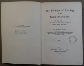Item #M5013 The Evolution of Theology in the Greek Philosophers. CAIRD Edward[newline]M5013.jpg