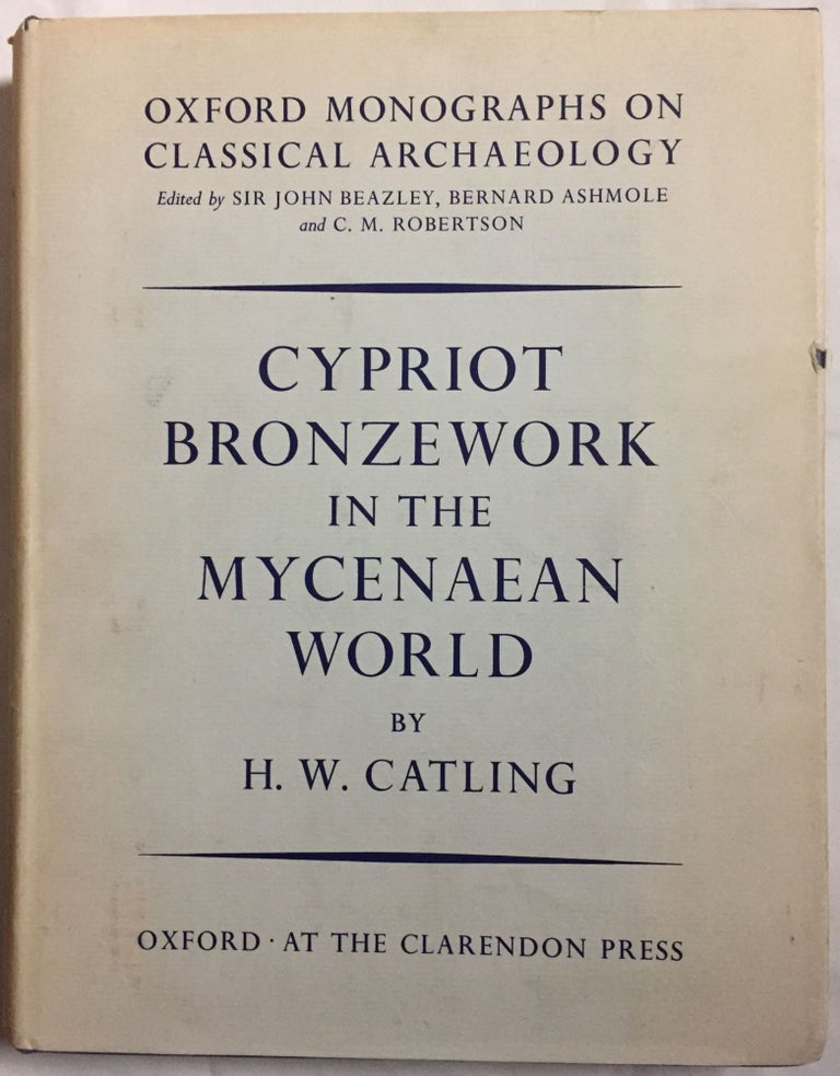 Item #M5021 Cypriot Bronzework in the Mycenaean World. CATLING H. W.[newline]M5021.jpg