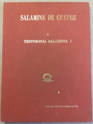 Item #M5026 Salamine de Chypre. X, Testimonia salaminia 1. Première, deuxième et troisième...
